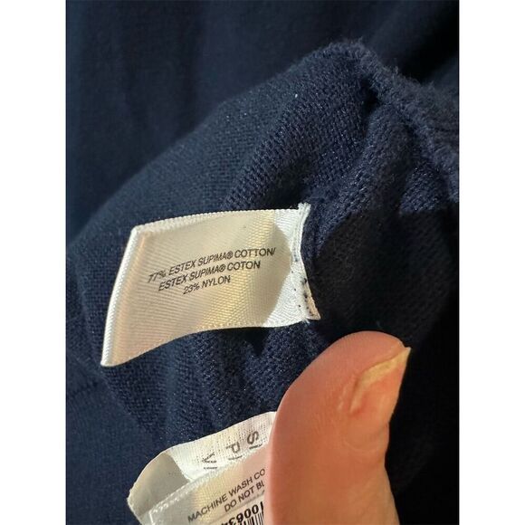 Cutter & Buck  1/4 Zip Pullover Sweater Blue L Knit Supima Cotton Streetwear - Picture 8 of 8